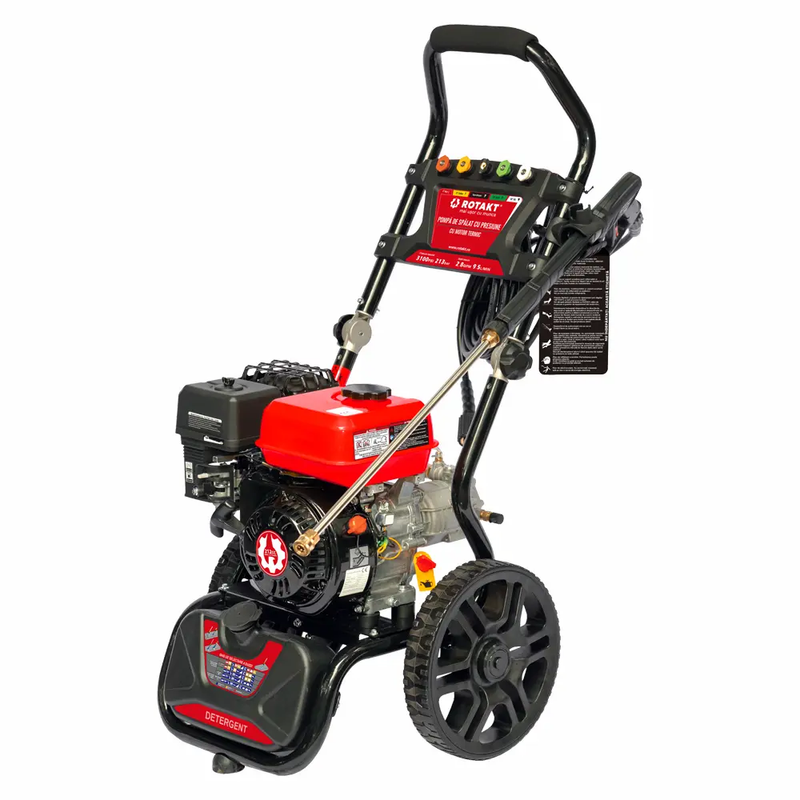 Pompa de spalat cu presiune Rotakt RPW3138HQ-C putere 7 CP presiune maxima 220 bar debit 9.5 l/min furtun 7.5 m