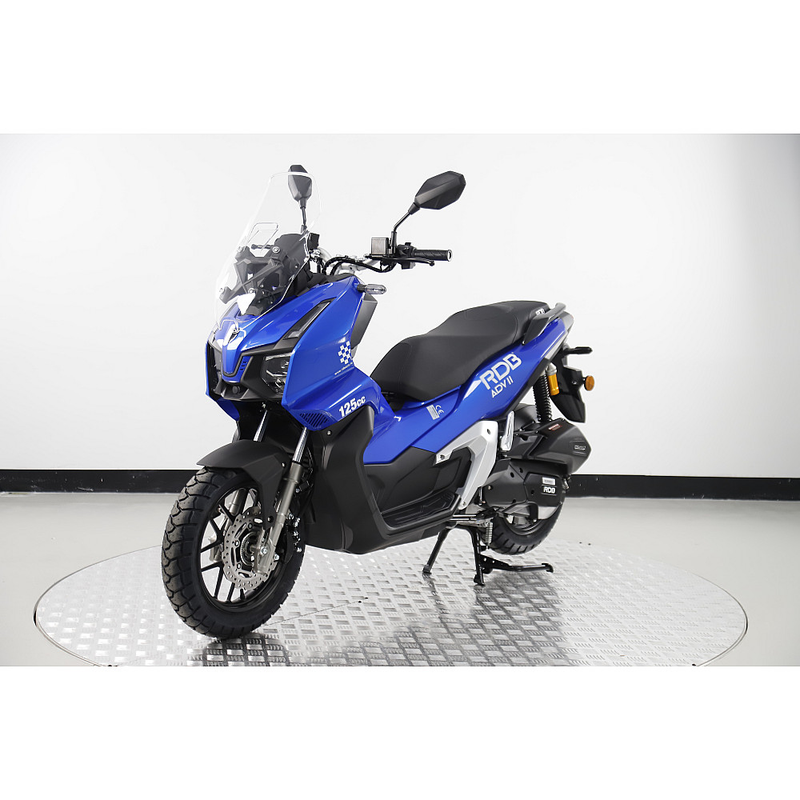 Scuter RDB ADV II motor benzina 4T 125 cmc viteza 95 km/h necesita permis culoare albastru