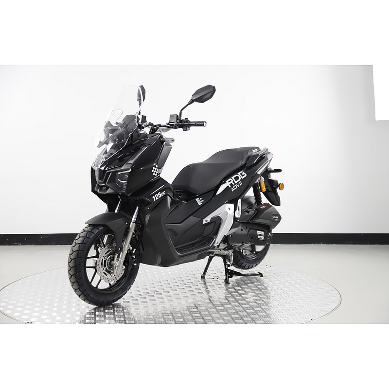 Scuter RDB ADV II motor benzina 4T 125 cmc viteza 95 km/h necesita permis culoare negru