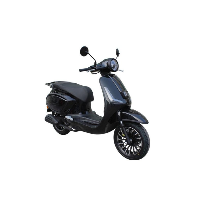 Scuter RDB Achilles motor 3.21 CP benzina 50cmc viteza 45 km/h necesita permis-Rosu