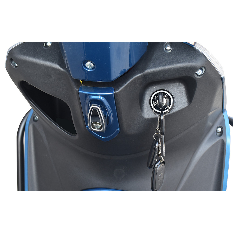 Scuter electric RDB HOINARUL V 2000W fara permis 25 km/h autonomie 120 km culoare albastru