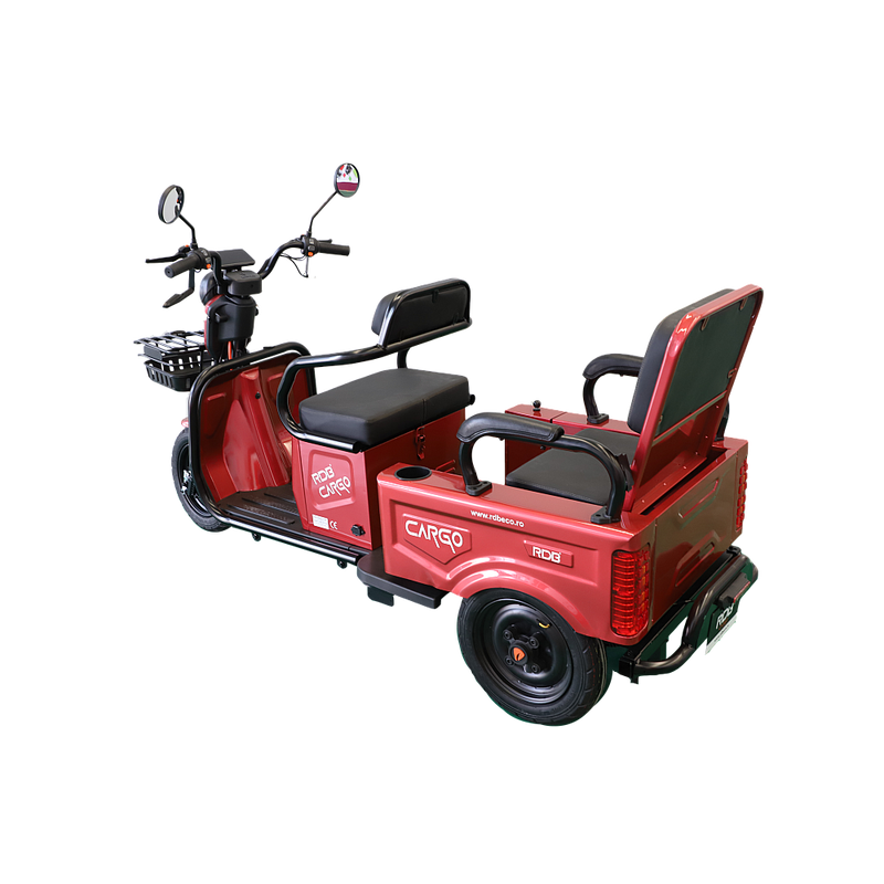 Tricicleta electrica RDB CARGO fara permis 2000W 25km/h maro