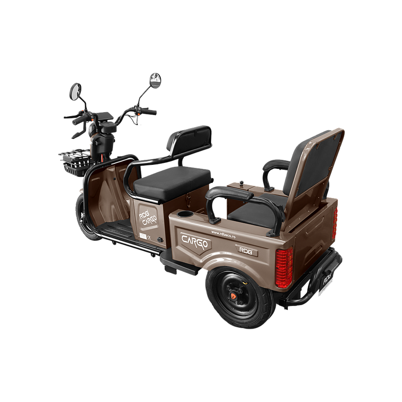 Tricicleta electrica RDB CARGO fara permis 2000W 25km/h rosu