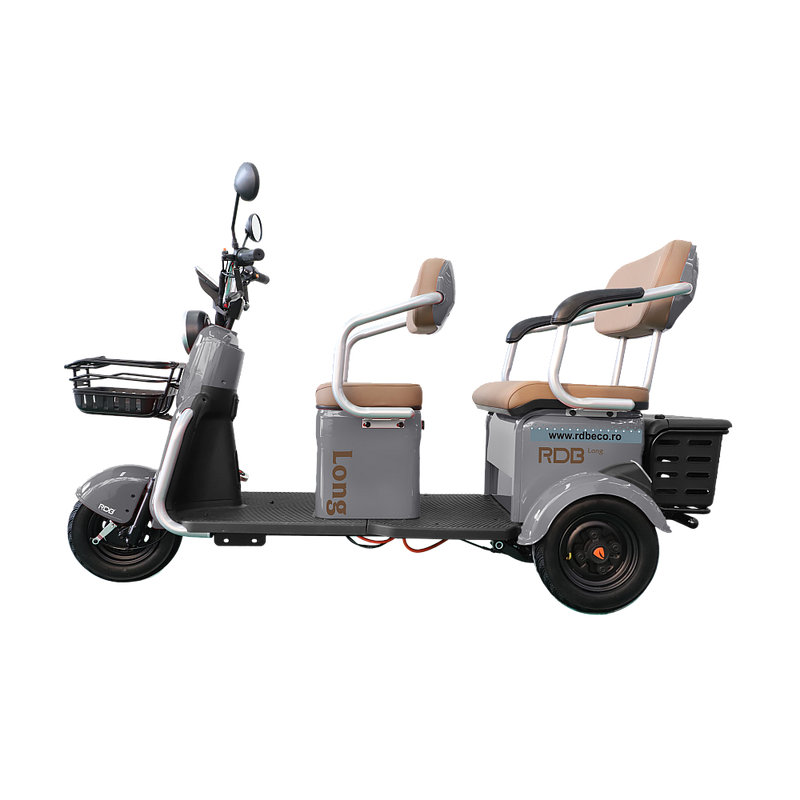 Tricicleta electrica RDB LONG fara permis 2000W 25km/h rosu