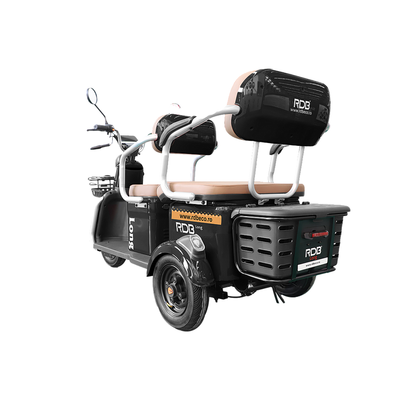 Tricicleta electrica RDB LONG fara permis 2000W 25km/h rosu