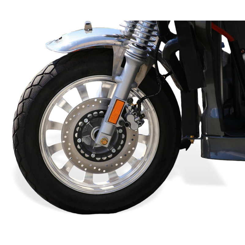Tricicleta electrica RDB GL18000 motor 1500W viteza 25km/h autonomie 45km basculabila fara permis-Gri