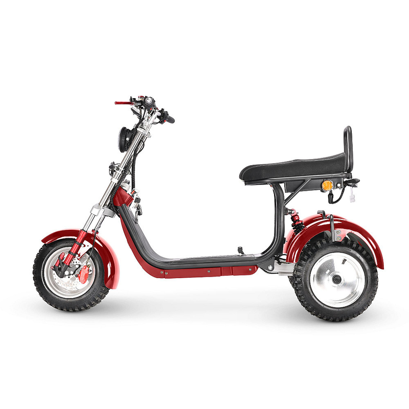 Tricicleta electrica CityCoco Harley RDB TX-08-4 E1 motor 4000W viteza 25km/h autonomie 45km fara permis-Rosu