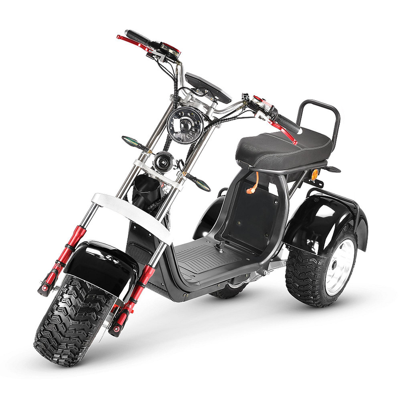 Tricicleta electrica CityCoco Harley RDB TX-08-4 E1 motor 4000W viteza 25km/h autonomie 45km fara permis-Negru