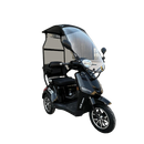 Tricicleta electrica RDB A-klass cu cabina motor 1200W viteza 25km/h autonomie 60km fara permis-Negru