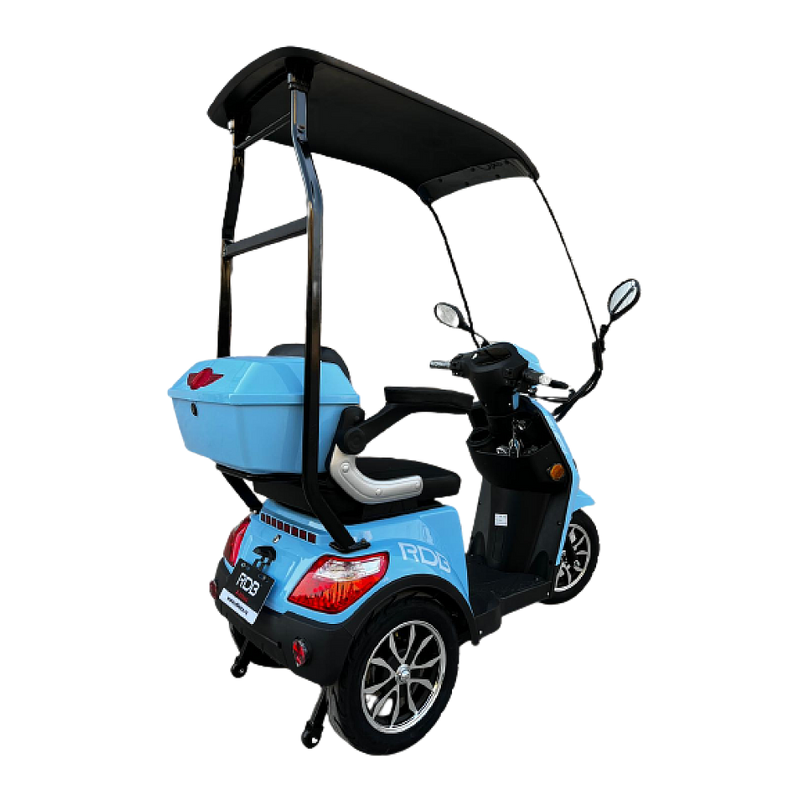 Tricicleta electrica RDB A-klass cu cabina motor 1200W viteza 25km/h autonomie 60km fara permis-Gri