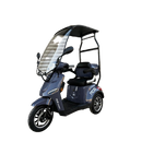 Tricicleta electrica RDB A-klass cu cabina motor 1200W viteza 25km/h autonomie 60km fara permis-Gri