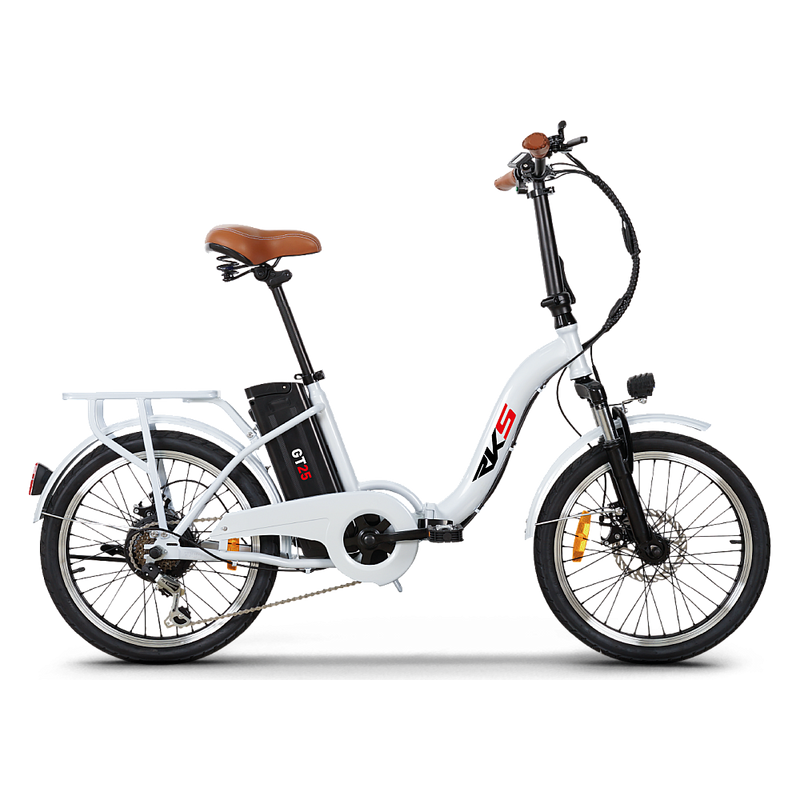 Bicicleta electrica RDB GT-25 putere 250W viteza 25km/h autonomie 35km fara permis-Alb