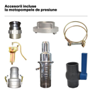 Motopompa de presiune Gardelina DWP 420 BS4 motor 14 CP BRIGGS & STRATTON benzina presiune 7.5 bar debit 68 mc/h adancime aspiratie 8m