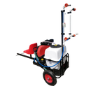 Aparat de stropit Gardelina DVS BE100 TRAILER duze ceramice motor 7 CP Briggs & Stratton Electric Start benzina rezervor 100 L presiune 40 bar