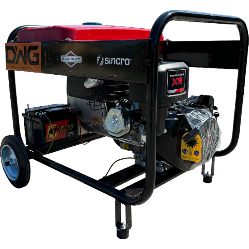 Generator de curent Devax Motors DWG M7000 BT motor 13.5 CP benzina Briggs & Stratton 420 cmc rezervor 26L pornire electrica roti manere transport monofazat