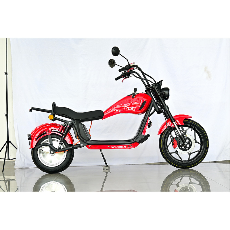 Scuter electric RDB CityCoco Harley CP-6 2000W viteza 45 km/h 60V20Ah autonomie 60 km culoare rosu