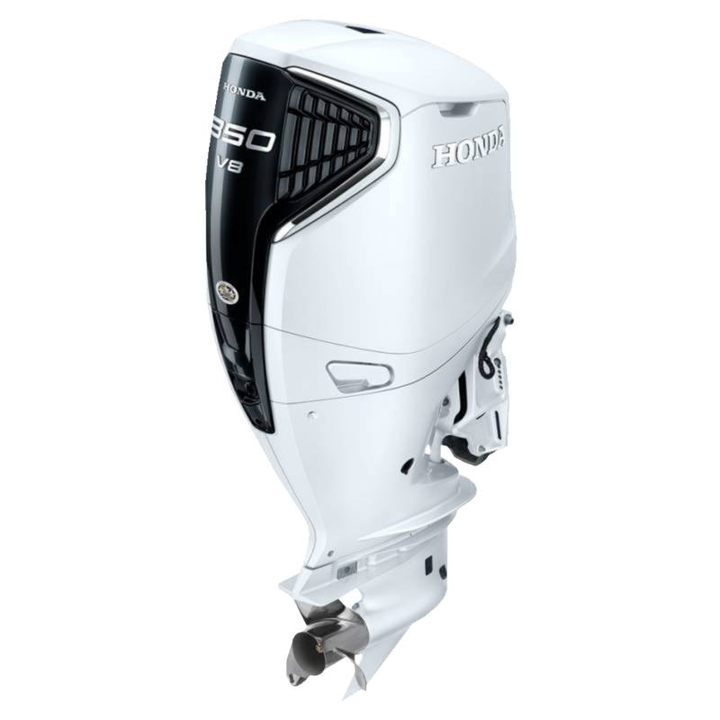 Motor barca Honda BF 350A XCDU Grand Prix WHITE cizma lunga 350 CP pornire electrica elice inox cu 3 palete contrarotanta