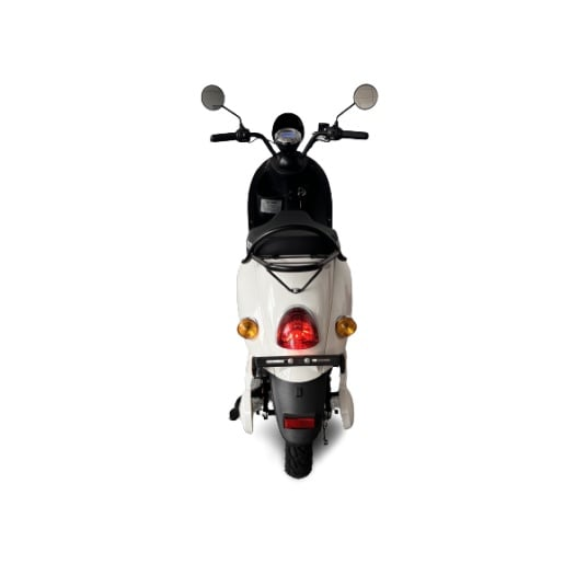 Scuter electric Voltarom VS2 putere 2000 W 20 AH 72V viteza 25 km/h autonomie 60 km fara permis culoare alb