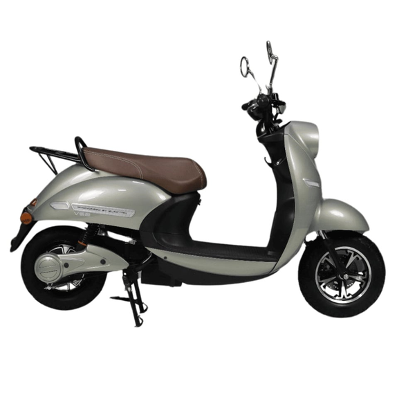 Scuter electric Voltarom VS2 Premium putere 2000 W 20 AH 72V viteza 25 km/h autonomie 60 km fara permis culoare gri