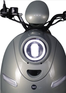 Scuter electric Voltarom VS2 Premium putere 2000 W 20 AH 72V viteza 25 km/h autonomie 60 km fara permis culoare gri