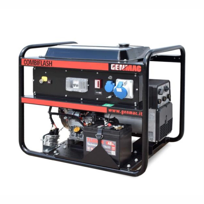 Generator de curent si sudura GENMAC CombiFlash RG181KEO putere maxima 6.1 kVA/230V motor diesel Kohler rezervor 19 L curent sudura 135A