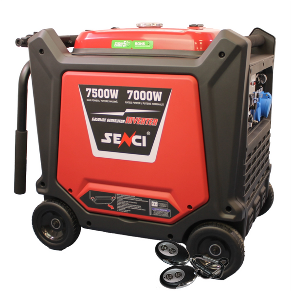 Generator inverter insonorizat SENCI SC8000iE putere maxima 7.5 kW 230V Benzina rezervor 26 L AVR