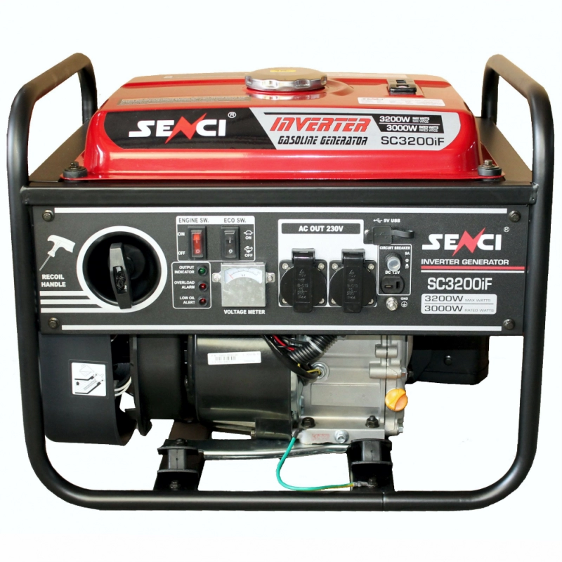 Generator inverter SENCI SC3200iF putere maxima 3.2 kW 230V Benzina rezervor 15 L AVR