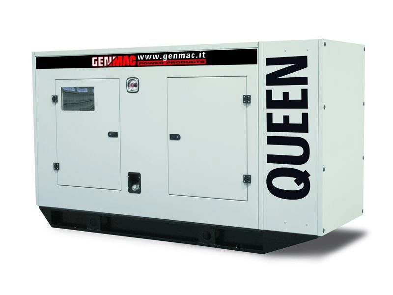 Generator de curent insonorizat GENMAC Qeen G160IS putere maxima 141 kW 400V Diesel rezervor 270 L AVR IVECO QT2A-4520+WH