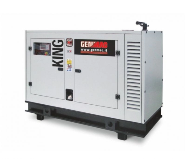 Generator de curent insonorizat GENMAC King G100IS putere maxima 88 kW 400V motor Iveco Diesel rezervor 150 L AVR IVECO