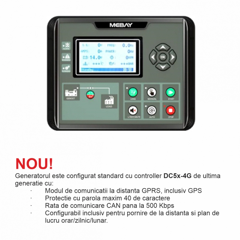 Generator de curent insonorizat SENCI SCDE162i-YCS putere maxima 130 kW/400V Diesel rezervor 340 L AVR ATS inclus