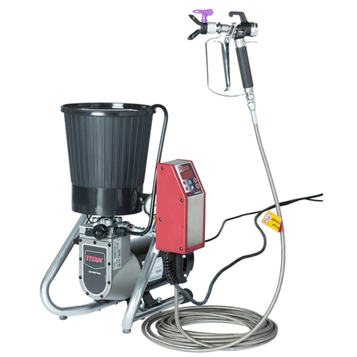 Pompa airless pentru zugravit/vopsit Titan ED 655 Plus SKID putere 1.1 kW 230V presiune max 260 bar debit 1,25 l/min lungime furtun 15 m