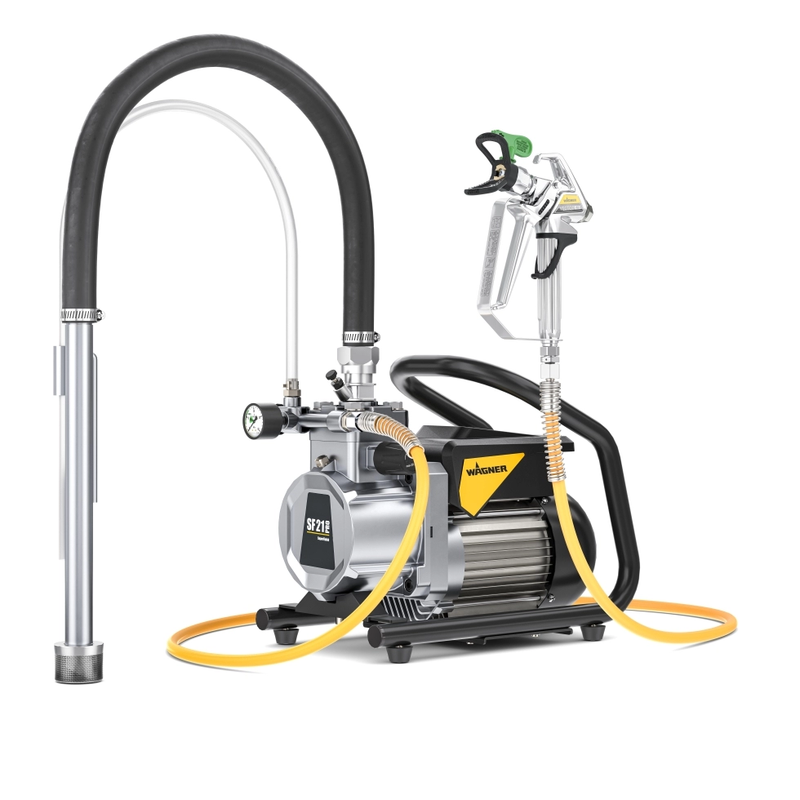 Pompa airless pentru zugravit/vopsit Wagner SF 21 PRO HEA SprayPack putere 0.9 kW 230V presiune max 207 bar debit 2,1 l/min lungime furtun 15 m