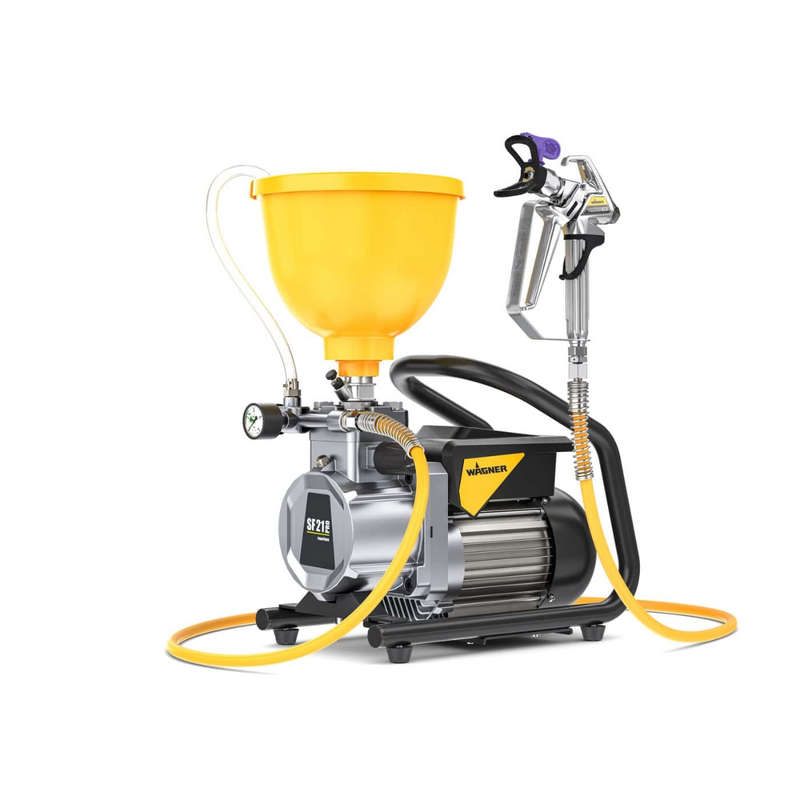 Pompa airless pentru zugravit/Wagner SF21 PRO Lacquer SprayPack putere 0.9 kW 230V presiune max 207 bar debit 2,1 l/min lungime furtun 15 m