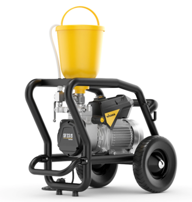 Pompa airless pentru injectari si dispersie Wagner SF23CR CART putere 1.3 kW 230V presiune max 250 bar debit 2,6 l/min lungime furtun 15 m