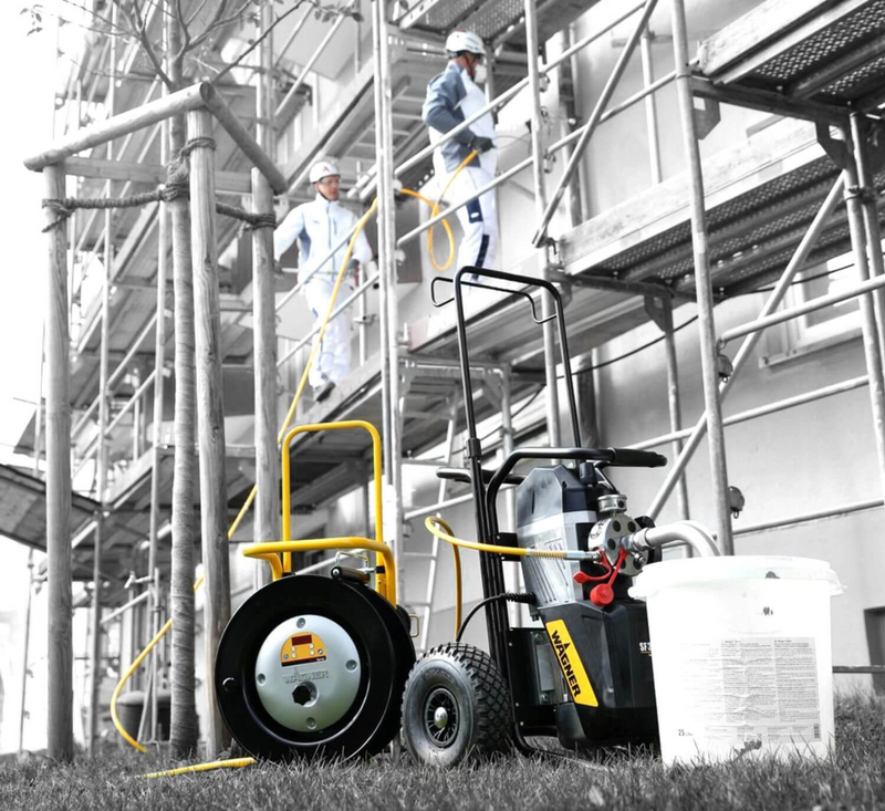 Pompa airless pentru zugravit/vopsit Wagner SF33 PLUS SprayPack CART putere 2.2 kW 230V presiune max 250 bar debit 4,3 l/min lungime furtun 60 m