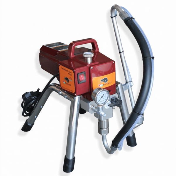 Pompa airless pentru zugravit/vopsit Bisonte PAZ6318 SKID putere 1 kW 230V presiune max 210 bar debit 1,8 l/min lungime furtun 30 m