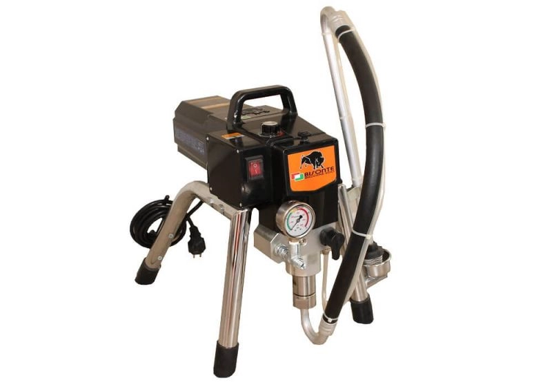 Pompa airless pentru zugravit/vopsit Bisonte PAZ6318 SKID putere 1 kW 230V presiune max 210 bar debit 1,8 l/min lungime furtun 30 m