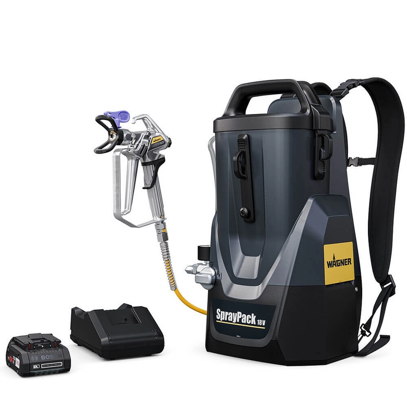 Pompa airless pentru zugravit/vopsit Wagner SprayPack 18V presiune max 110 bar debit 0,9 l/min lungime furtun 7,5 m
