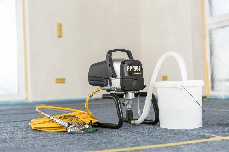 Pompa airless pentru zugravit/vopsit WagnerPowerPainter PP 90 Extra SKID putere 0.8 kW 230V presiune max 200 bar debit 1,9 l/min lungime furtun 15 m