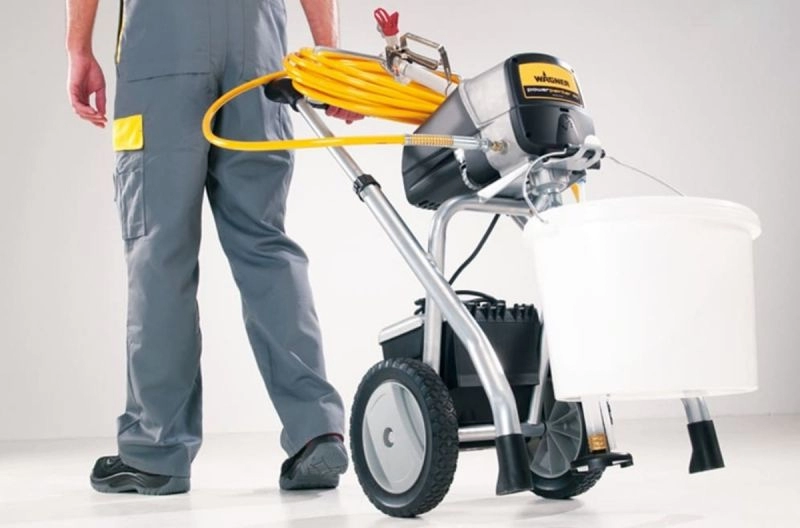 Pompa airless pentru zugravit/vopsit Wagner PowerPainter PP 90 Extra HEA CART putere 0.8 kW 230V presiune max 207 bar debit 1,9 l/min lungime furtun 15 m