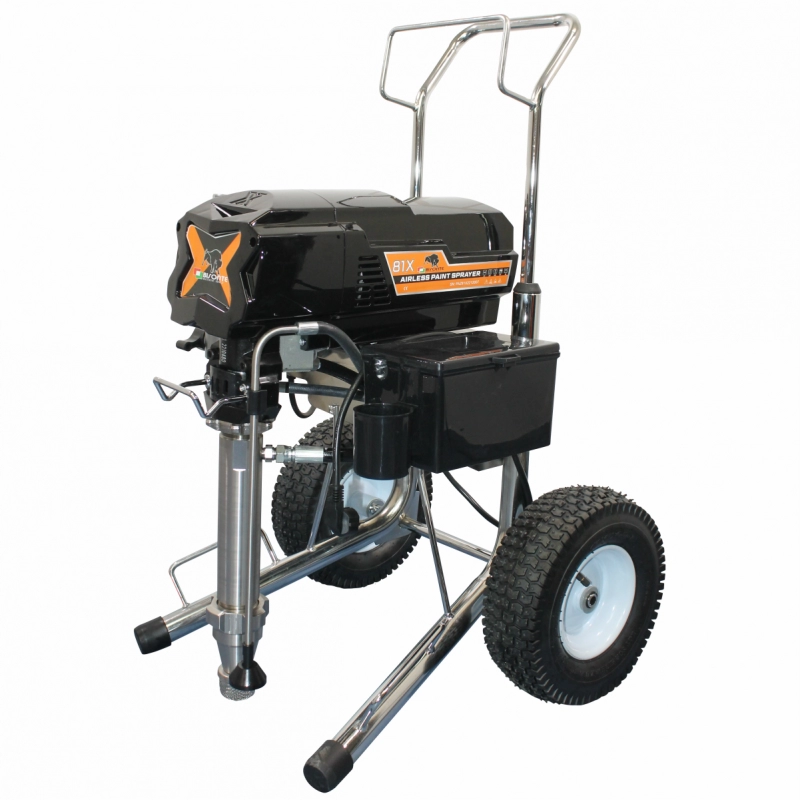 Pompa airless pentru zugravit/vopsit Bisonte PAZ81X CART putere 4,5 kW 230V presiune max 227 bar debit 8 l/min lungime furtun 90 m