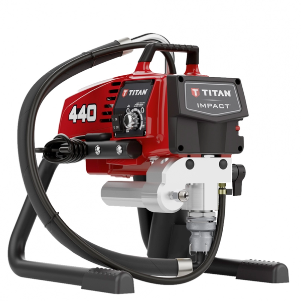 Pompa airless pentru zugravit/vopsit Titan Impact 440 SKID putere 1.03 kW 230V presiune max 221 bar debit 2,2 l/min lungime furtun 30 m