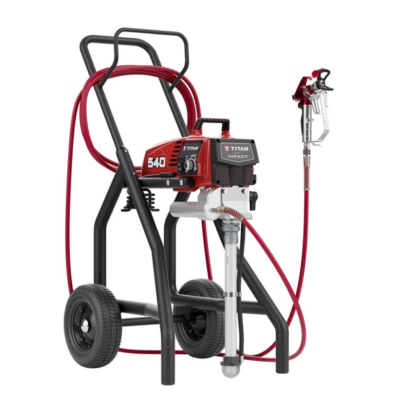 Pompa airless pentru zugravit/vopsit Titan Impact 540 CART putere 1.03 kW 230V presiune max 221 bar debit 2,3 l/min lungime furtun 90 m