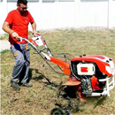 Motocultor BISONTE Agro Garden BTA-12SDE latime lucru 1350mm adancime 300mm, cover motor Diesel 12cp