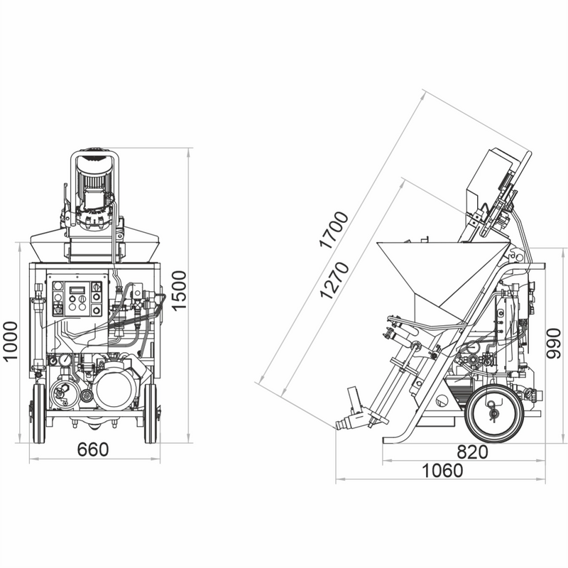 Masina de tencuit Imer Koine 3.1 230V debit 2-17 l/min materiale preamestecate