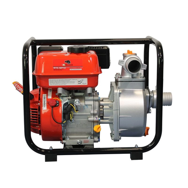 Motopompa apa semicurata BISONTE BTA-MP50 motor 7 CP diametru 50 mm debit maxim 30 mc/h inaltime refulare 25 m adancime aspiratie 7 m