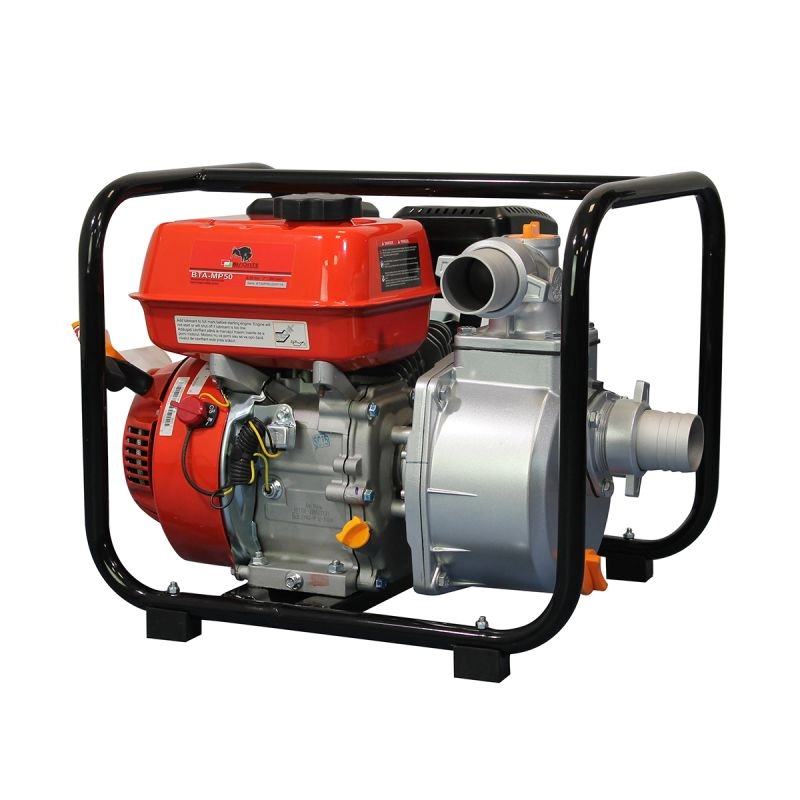 Motopompa apa semicurata BISONTE BTA-MP50 motor 7 CP diametru 50 mm debit maxim 30 mc/h inaltime refulare 25 m adancime aspiratie 7 m