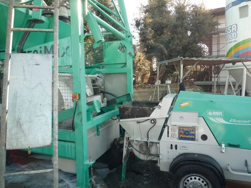 Pompa de beton Imer BOOSTER 15 R Yanmar Stage V 28.4 cp debit 2-15 mc/h – remorcabila (doar pompa)