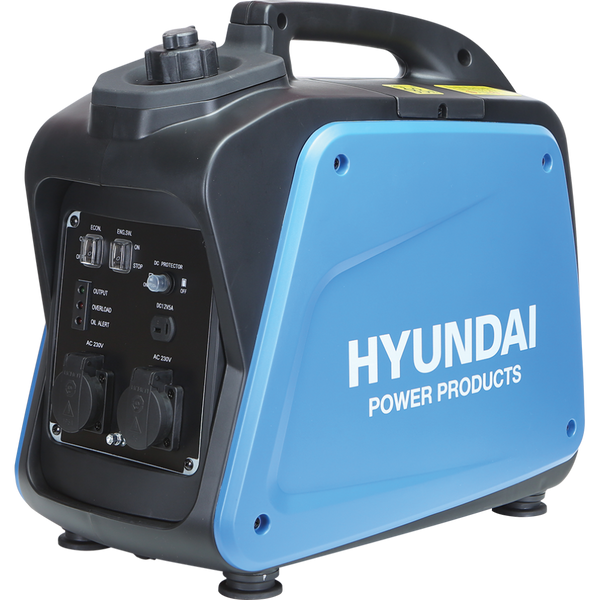 Generator de curent tip inverter Hyundai HY2000XS putere maxima 2 kW benzina rezervor 4.1 L 230V