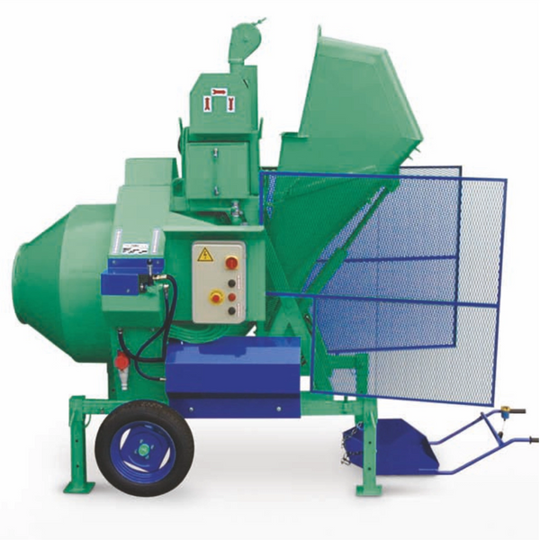 Betoniera cu automatizare BIR 500DM, motor Diesel, 7,5 kW, 500 l, 10 m³/h, pornire manuala